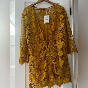 Yellow Floral Dress (Zara)